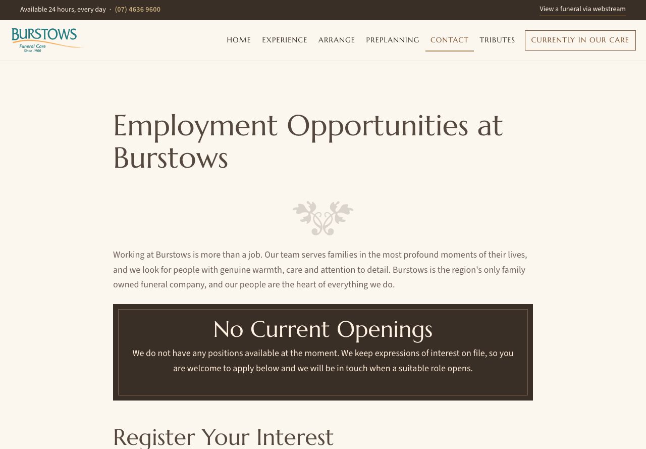 The new site, employment page