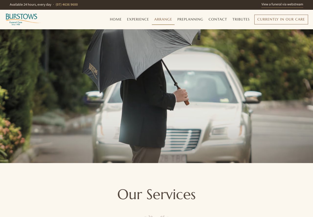 The new site, services page