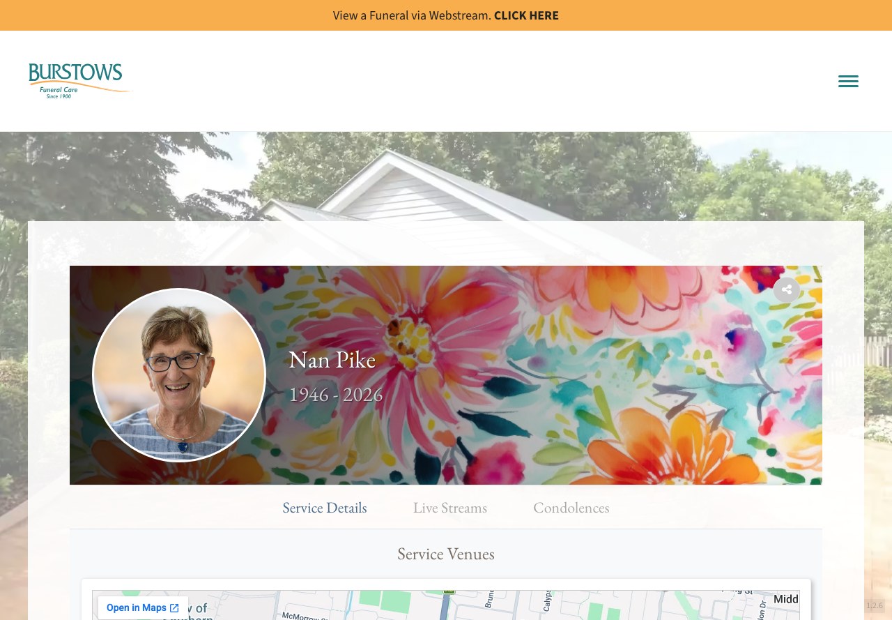 The current page, one person's tribute page